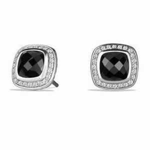 David Yurman diamond and onyx Albion studs